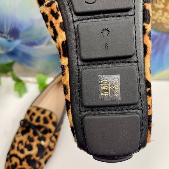 Stuart Weitzman Newport Driving Calf Hair Loafers Cheetah Print 6 - Picture 12 of 13